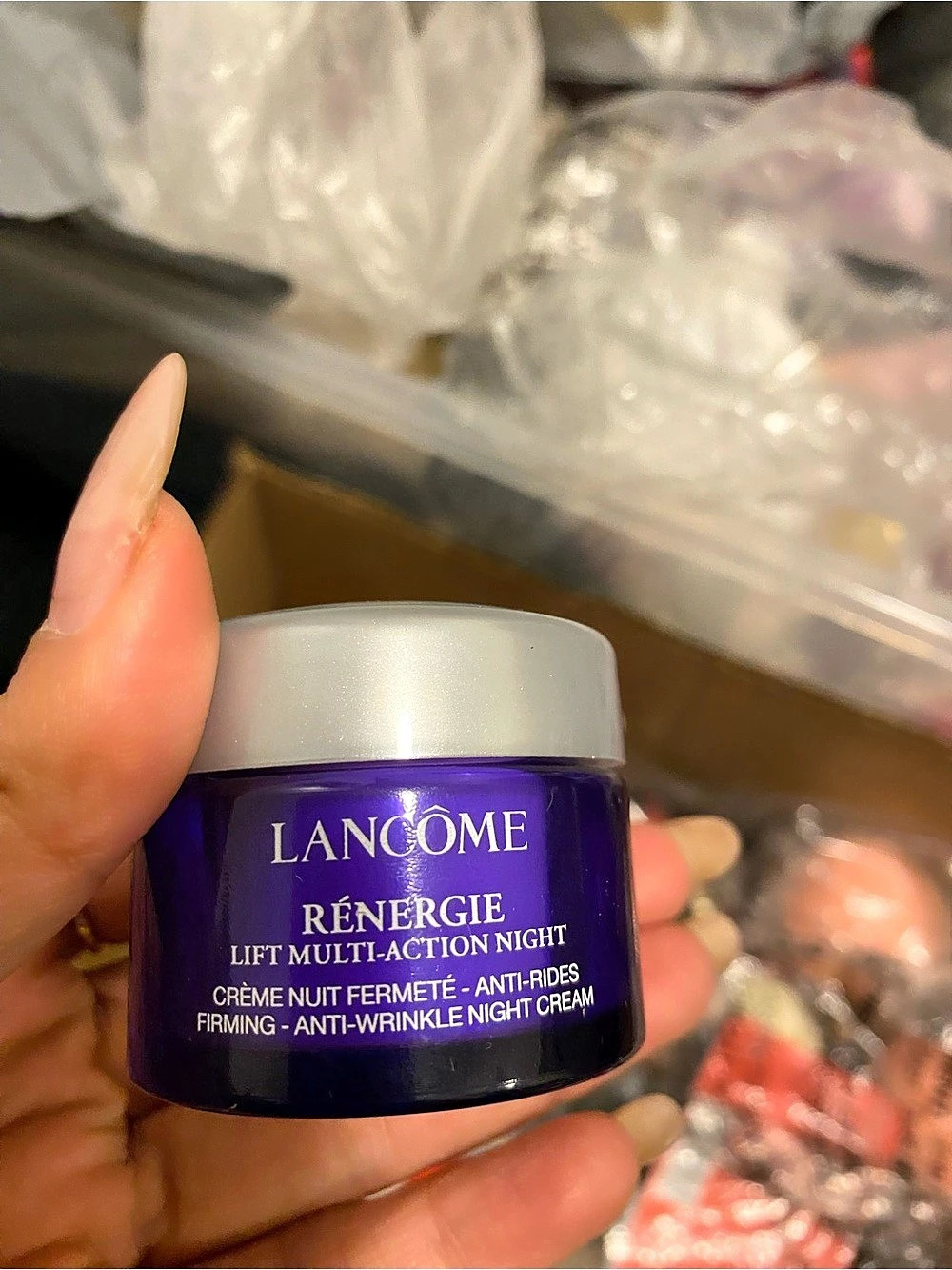 Lancôme Rénergie Lift Multi-Action Night Cream in Purple 0.5oz